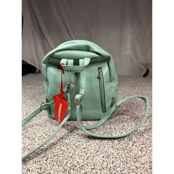 Montana West Women's Turquoise Crocodile Texture medium Backpack Purse - Picture 1 of 9